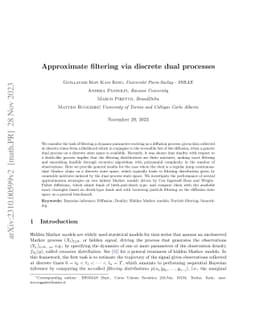 Approximate filtering via discrete dual processes