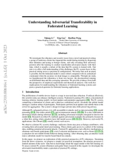 Understanding Adversarial Transferability in Federated Learning