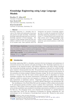 Knowledge Engineering using Large Language Models