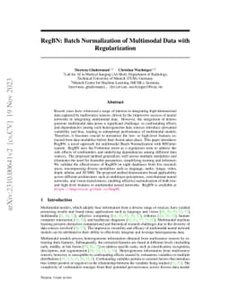 RegBN: Batch Normalization of Multimodal Data with Regularization