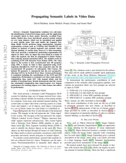 Propagating Semantic Labels in Video Data