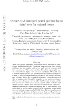 OceanNet: A principled neural operator-based digital twin for regional
  oceans
