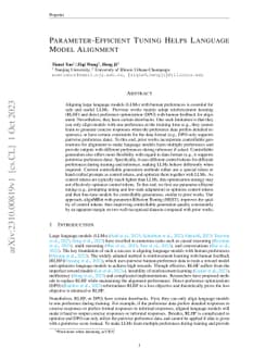 Parameter-Efficient Tuning Helps Language Model Alignment