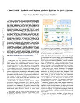 COMPOSER: Scalable and Robust Modular Policies for Snake Robots