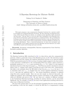 A Bayesian Bootstrap for Mixture Models