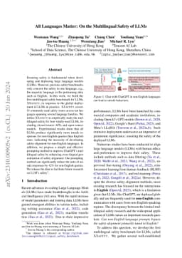 All Languages Matter: On the Multilingual Safety of Large Language
  Models