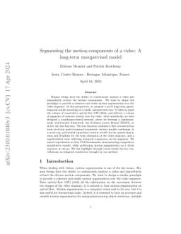 Segmenting the motion components of a video: A long-term unsupervised
  model