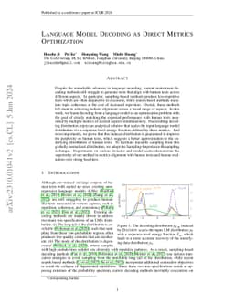 Language Model Decoding as Direct Metrics Optimization