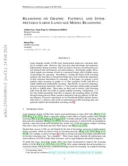 Reasoning on Graphs: Faithful and Interpretable Large Language Model
  Reasoning