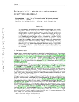 Prompt-tuning latent diffusion models for inverse problems