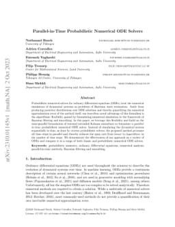 Parallel-in-Time Probabilistic Numerical ODE Solvers