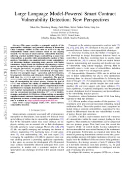 Large Language Model-Powered Smart Contract Vulnerability Detection: New
  Perspectives
