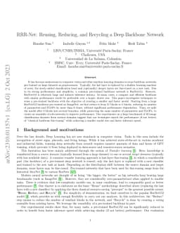 RRR-Net: Reusing, Reducing, and Recycling a Deep Backbone Network