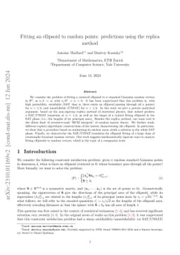 Fitting an ellipsoid to random points: predictions using the replica
  method