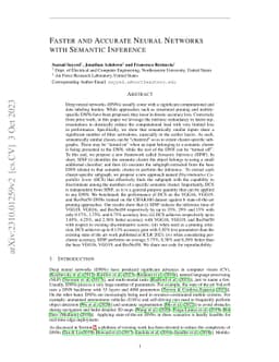 Faster and Accurate Neural Networks with Semantic Inference