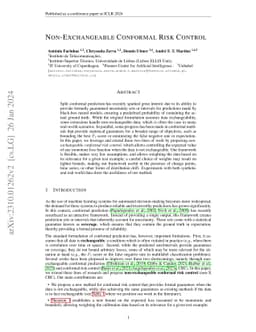 Non-Exchangeable Conformal Risk Control