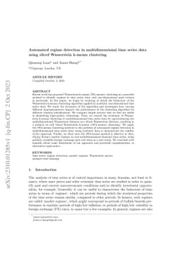 Automated regime detection in multidimensional time series data using
  sliced Wasserstein k-means clustering
