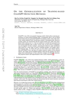 On the Generalization of Training-based ChatGPT Detection Methods