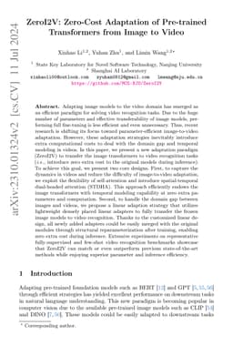 ZeroI2V: Zero-Cost Adaptation of Pre-trained Transformers from Image to
  Video
