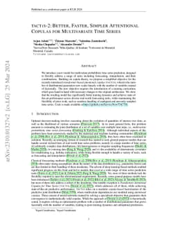 TACTiS-2: Better, Faster, Simpler Attentional Copulas for Multivariate
  Time Series