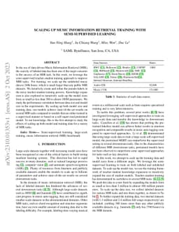 Scaling Up Music Information Retrieval Training with Semi-Supervised
  Learning