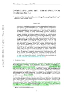 Compressing LLMs: The Truth is Rarely Pure and Never Simple