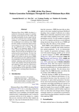 It's MBR All the Way Down: Modern Generation Techniques Through the Lens
  of Minimum Bayes Risk