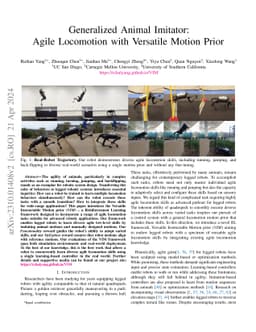 Generalized Animal Imitator: Agile Locomotion with Versatile Motion Prior