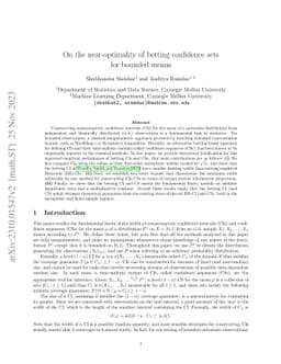 On the near-optimality of betting confidence sets for bounded means