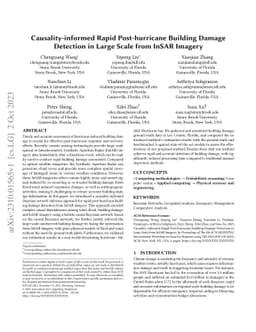 Causality-informed Rapid Post-hurricane Building Damage Detection in
  Large Scale from InSAR Imagery