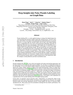 Deep Insights into Noisy Pseudo Labeling on Graph Data