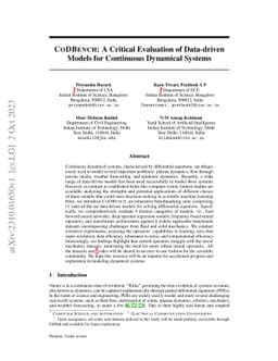 CoDBench: A Critical Evaluation of Data-driven Models for Continuous
  Dynamical Systems