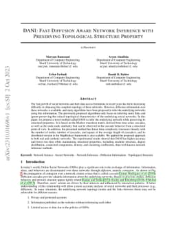 DANI: Fast Diffusion Aware Network Inference with Preserving Topological
  Structure Property