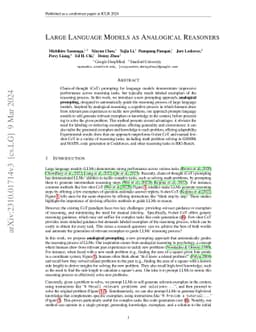 Large Language Models as Analogical Reasoners