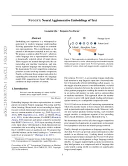 Nugget: Neural Agglomerative Embeddings of Text