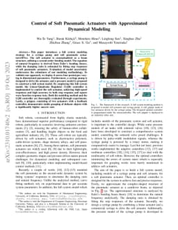 Control of Soft Pneumatic Actuators with Approximated Dynamical Modeling