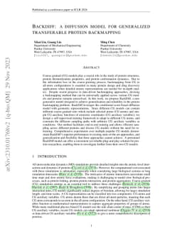 Backdiff: a diffusion model for generalized transferable protein
  backmapping