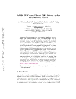 SMRD: SURE-based Robust MRI Reconstruction with Diffusion Models