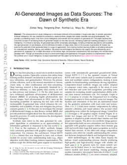 AI-Generated Images as Data Source: The Dawn of Synthetic Era