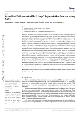 Zero-Shot Refinement of Buildings' Segmentation Models using SAM