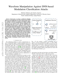 Waveform Manipulation Against DNN-based Modulation Classification
  Attacks