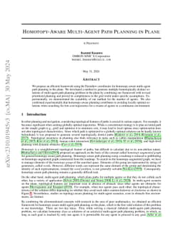 Homotopy-Aware Multi-Agent Path Planning in Plane