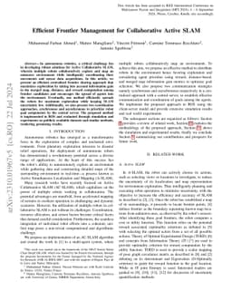 Efficient Frontier Management for Collaborative Active SLAM