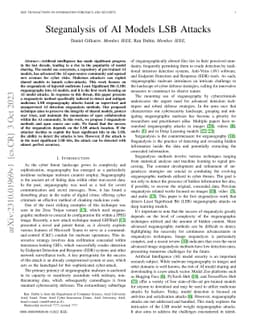 Steganalysis of AI Models LSB Attacks