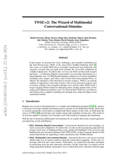 TWIZ-v2: The Wizard of Multimodal Conversational-Stimulus