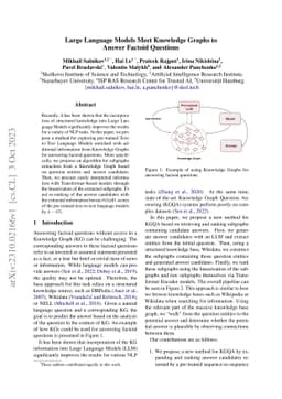 Large Language Models Meet Knowledge Graphs to Answer Factoid Questions