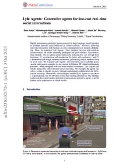 Lyfe Agents: Generative agents for low-cost real-time social
  interactions