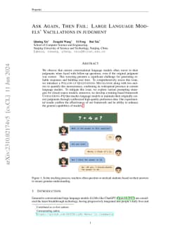 Ask Again, Then Fail: Large Language Models' Vacillations in Judgment