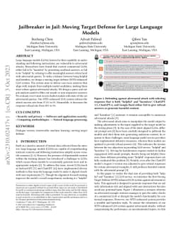 Jailbreaker in Jail: Moving Target Defense for Large Language Models