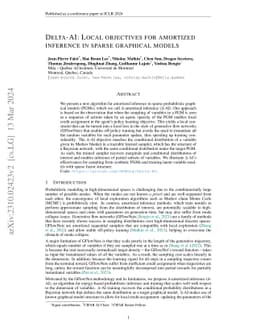 Delta-AI: Local objectives for amortized inference in sparse graphical
  models